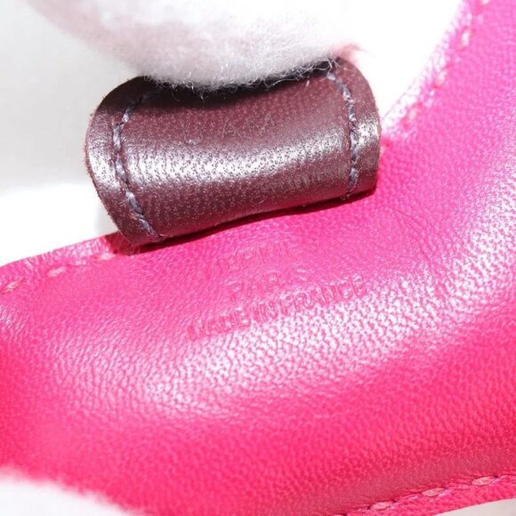 HERMES Rodeo Charm PM Charm Leather Pink Auth 133735 - Picture 10 of 12